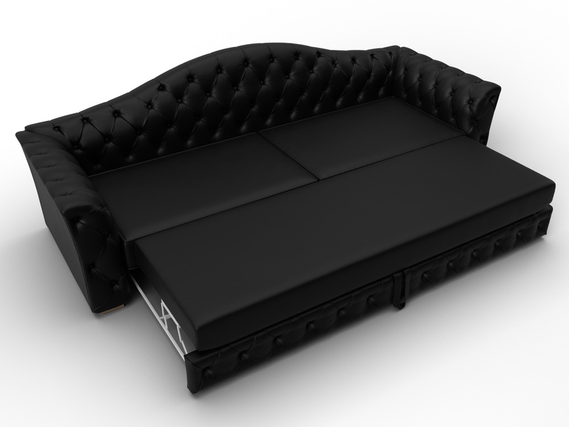 Диван прямой Артис, Экокожа, GRIFON 18 черный