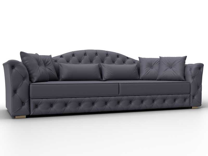 Диван прямой Артис, Экокожа, GRIFON 15 серый