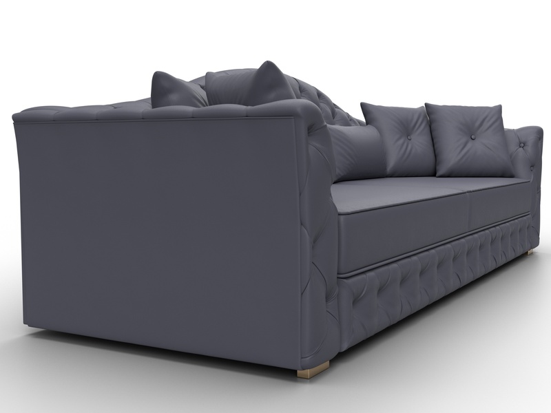 Диван прямой Артис, Экокожа, GRIFON 15 серый