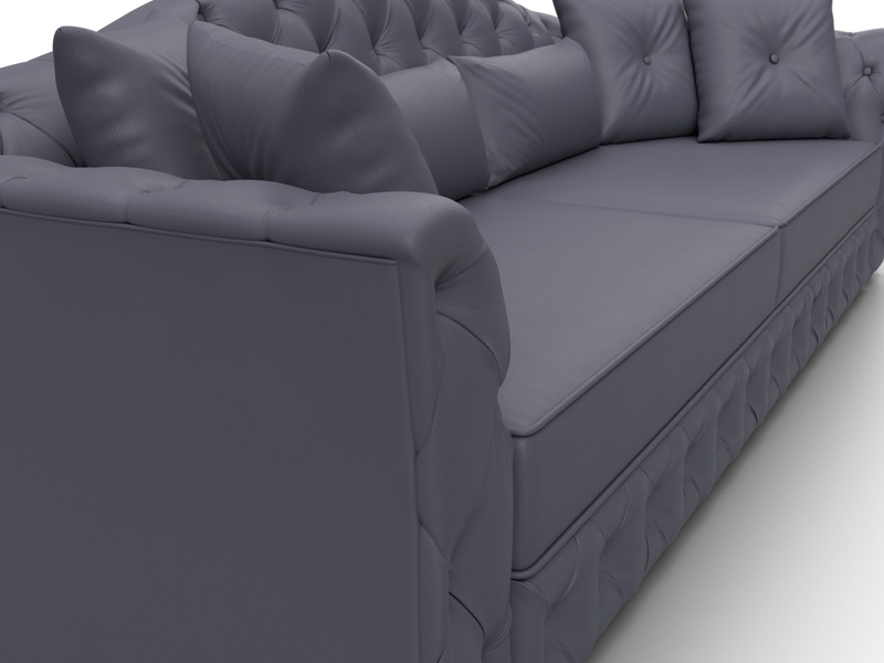 Диван прямой Артис, Экокожа, GRIFON 15 серый