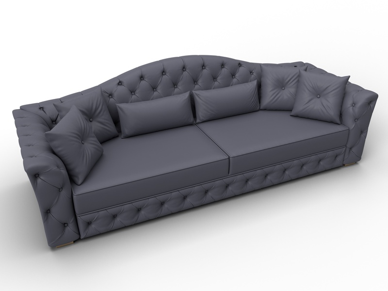 Диван прямой Артис, Экокожа, GRIFON 15 серый