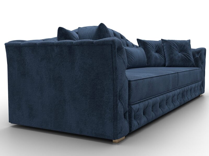 Диван прямой Артис, Велюр, TOWER 13 синий