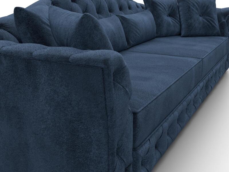 Диван прямой Артис, Велюр, TOWER 13 синий