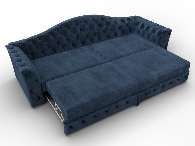Диван прямой Артис, Велюр, TOWER 13 синий
