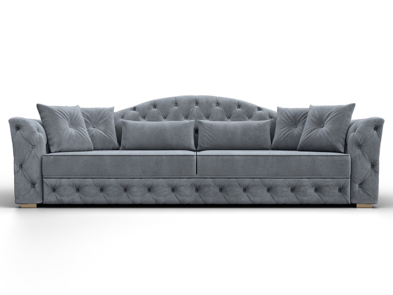 Диван прямой Артис, Велюр, TOWER 10 серый