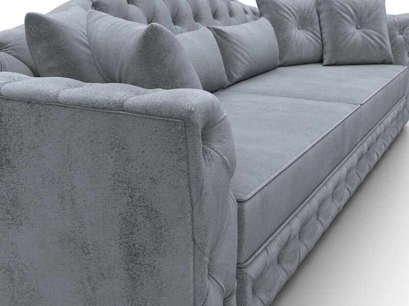 Диван прямой Артис, Велюр, TOWER 10 серый