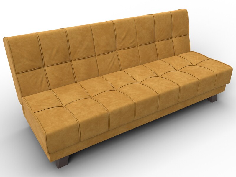 Диван прямой Винсент, Велюр, BRUT 10 желтый