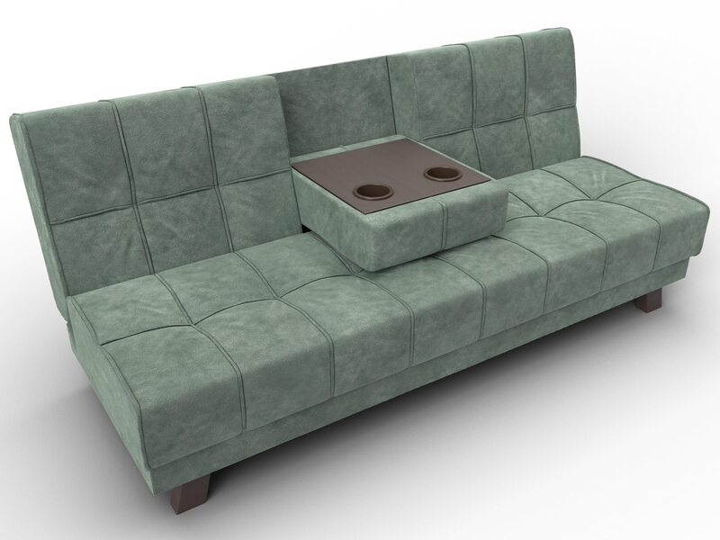 Диван прямой Винсент, Велюр, BRUT 08 зеленый