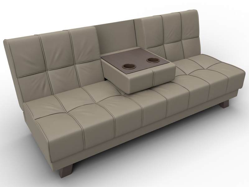 Диван прямой Винсент, Экокожа, GRIFON 04 бежевый