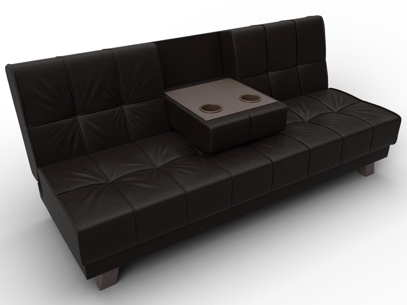 Диван прямой Винсент, Экокожа, GRIFON 12 коричневый