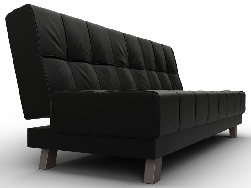 Диван прямой Винсент, Экокожа, GRIFON 18 черный