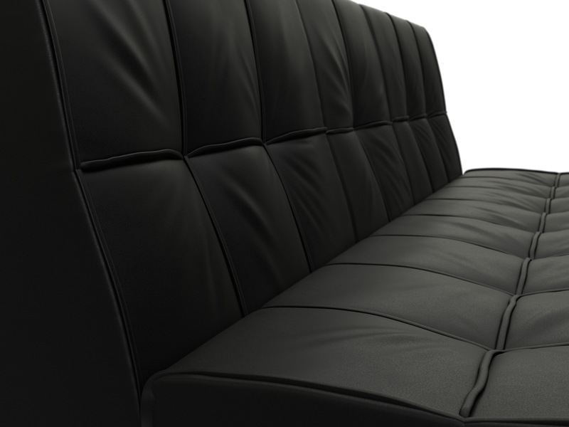 Диван прямой Винсент, Экокожа, GRIFON 18 черный