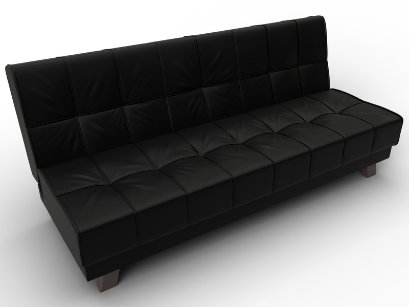 Диван прямой Винсент, Экокожа, GRIFON 18 черный