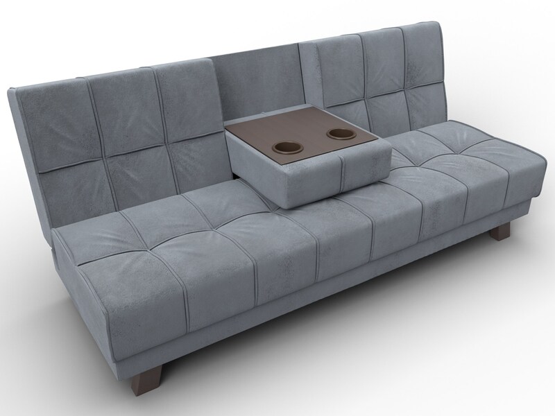 Диван прямой Винсент, Велюр, TOWER 10 серый