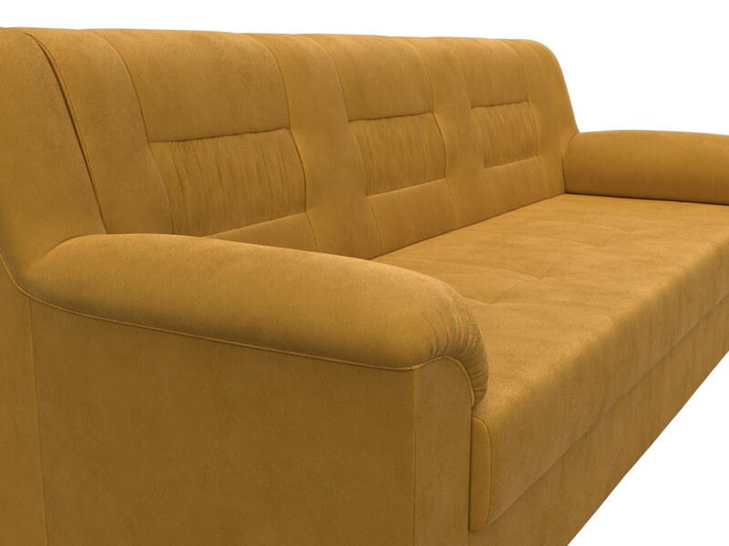 Диван прямой Карелия, Велюр, BRUT 10 желтый