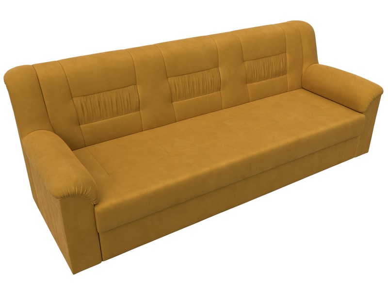 Диван прямой Карелия, Велюр, BRUT 10 желтый