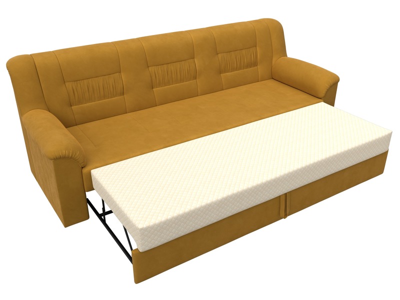 Диван прямой Карелия, Велюр, BRUT 10 желтый