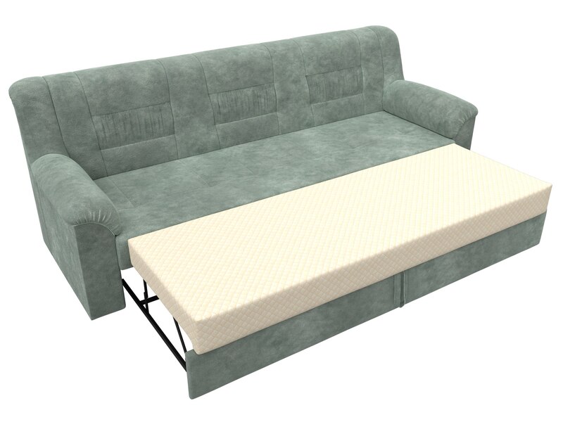 Диван прямой Карелия, Велюр, BRUT 08 зеленый