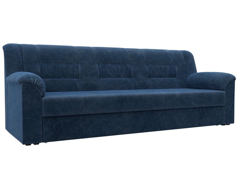 Диван прямой Карелия, Велюр, BRUT 11 синий