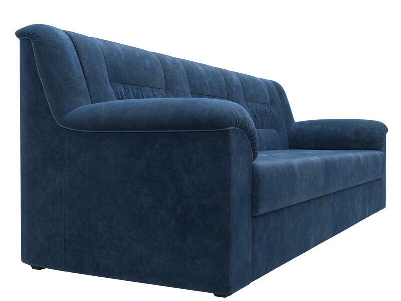 Диван прямой Карелия, Велюр, BRUT 11 синий