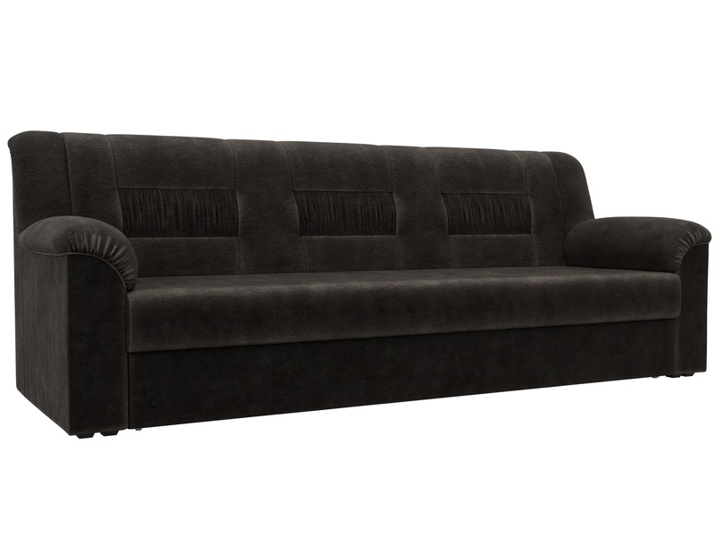 Диван прямой Карелия, Велюр, BRUT 17 коричневый