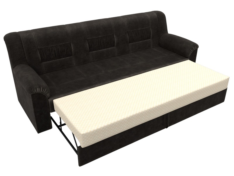 Диван прямой Карелия, Велюр, BRUT 17 коричневый