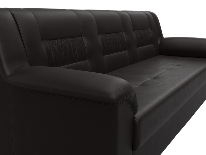 Диван прямой Карелия, Экокожа, GRIFON 12 коричневый