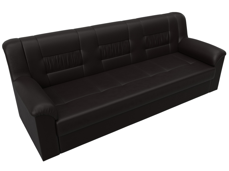 Диван прямой Карелия, Экокожа, GRIFON 12 коричневый