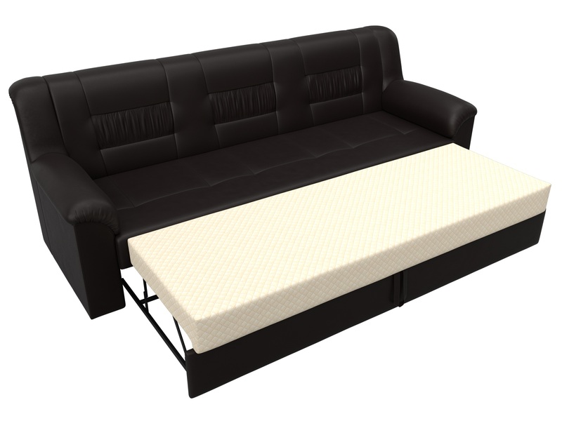 Диван прямой Карелия, Экокожа, GRIFON 12 коричневый