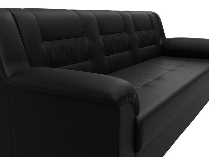 Диван прямой Карелия, Экокожа, GRIFON 18 черный