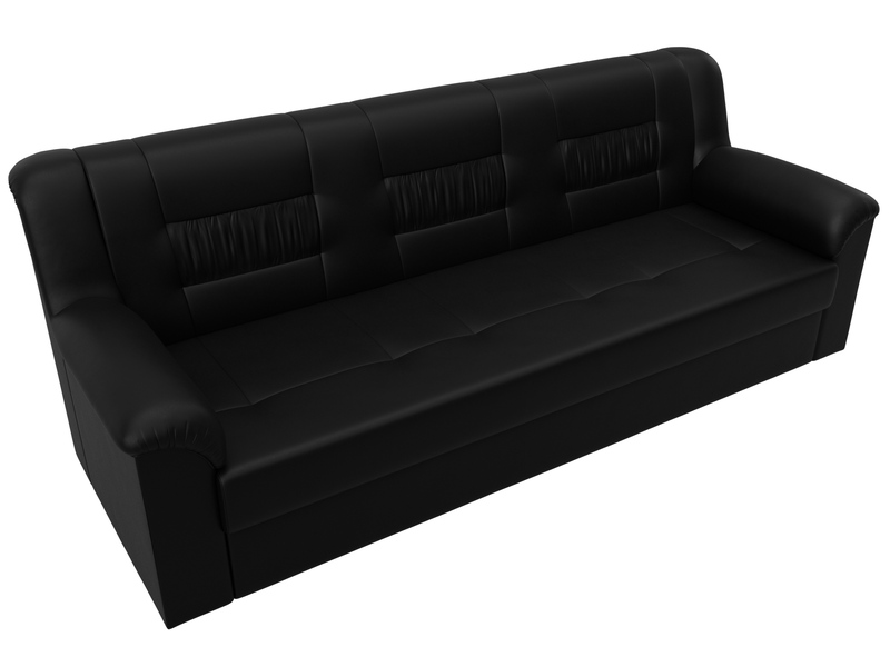 Диван прямой Карелия, Экокожа, GRIFON 18 черный