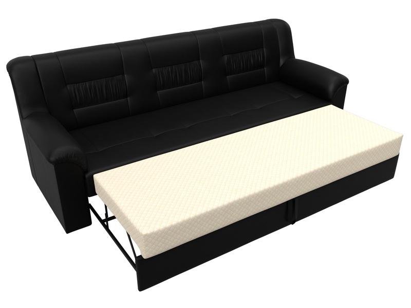 Диван прямой Карелия, Экокожа, GRIFON 18 черный