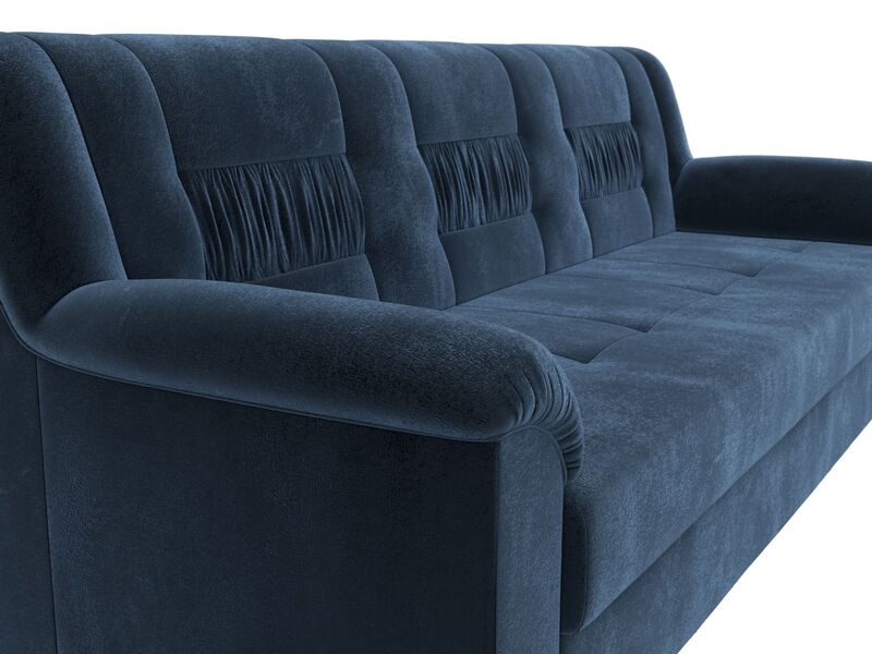 Диван прямой Карелия, Велюр, TOWER 13 синий
