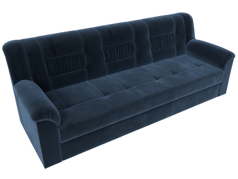 Диван прямой Карелия, Велюр, TOWER 13 синий