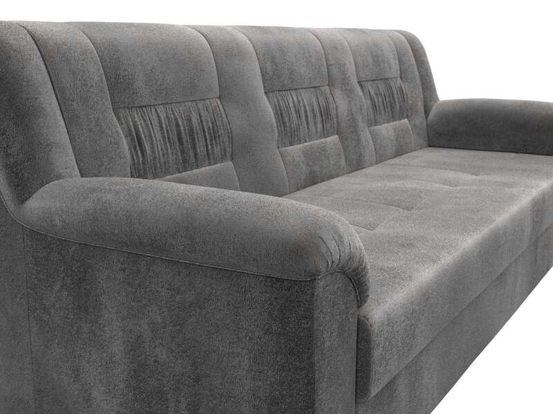 Диван прямой Карелия, Велюр, TOWER 10 серый