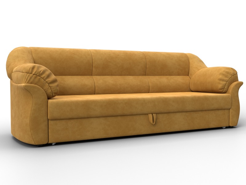 Диван прямой Карнелла, Велюр, BRUT 10 желтый