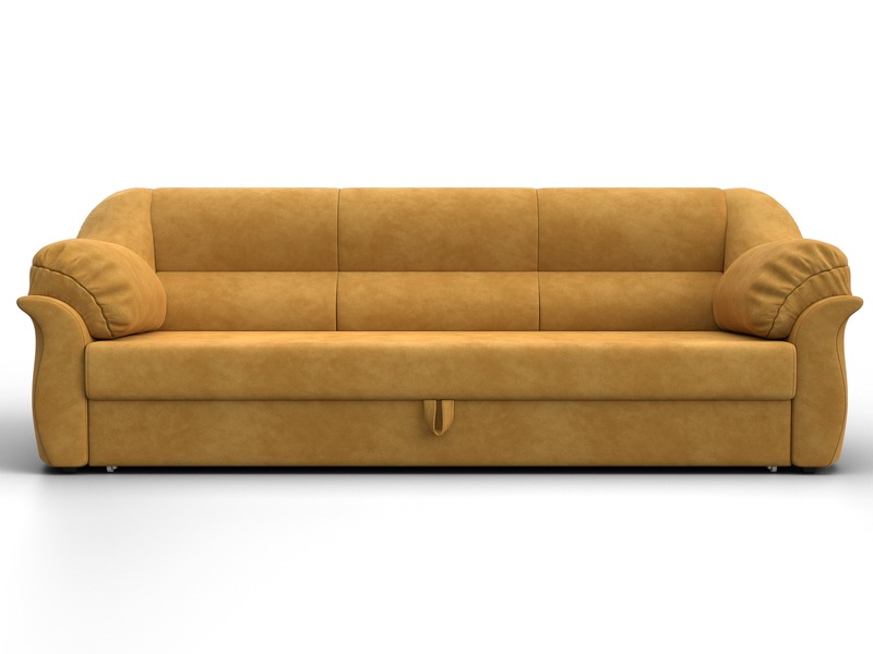Диван прямой Карнелла, Велюр, BRUT 10 желтый