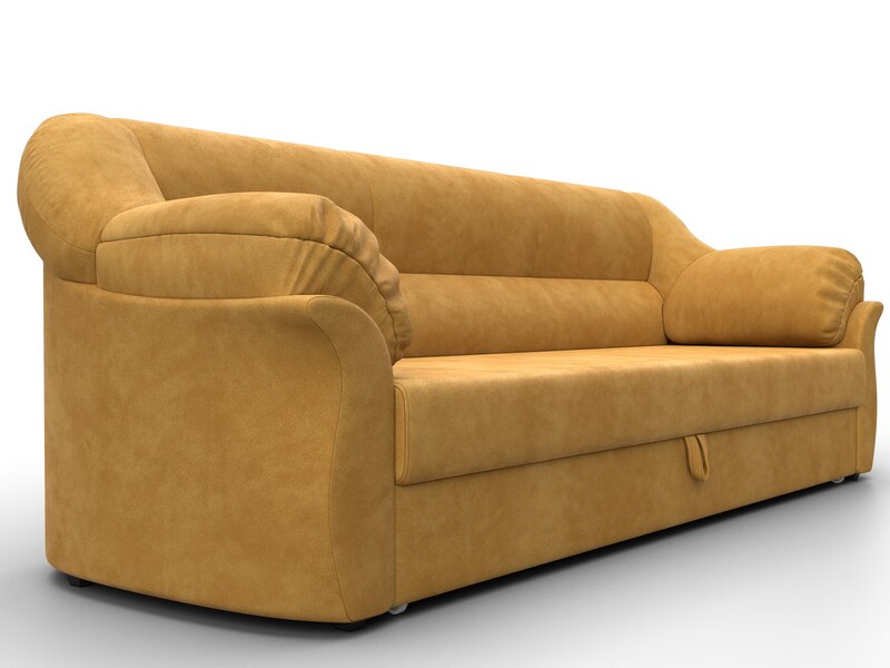 Диван прямой Карнелла, Велюр, BRUT 10 желтый