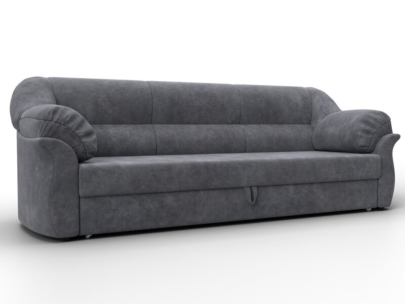 Диван прямой Карнелла, Велюр, BRUT 16 темно-серый