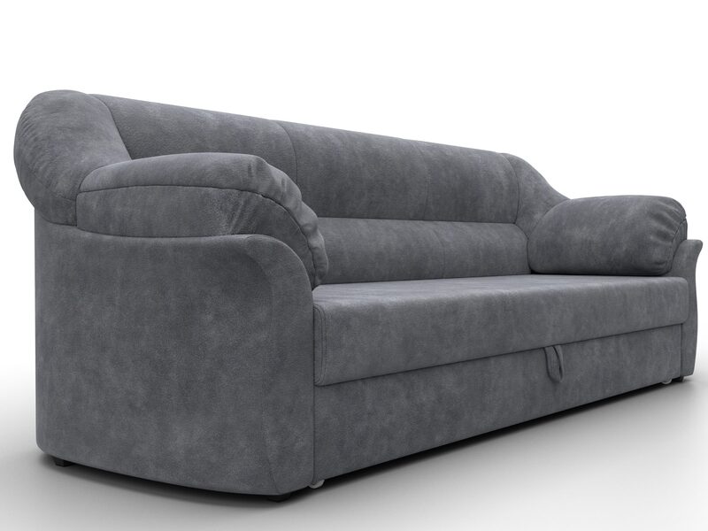 Диван прямой Карнелла, Велюр, BRUT 16 темно-серый
