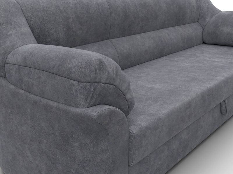 Диван прямой Карнелла, Велюр, BRUT 16 темно-серый
