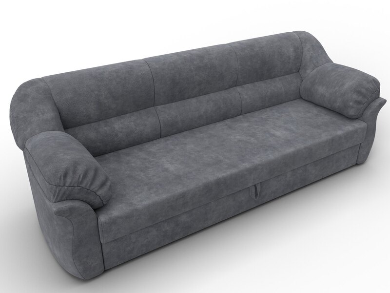 Диван прямой Карнелла, Велюр, BRUT 16 темно-серый