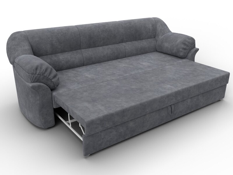 Диван прямой Карнелла, Велюр, BRUT 16 темно-серый