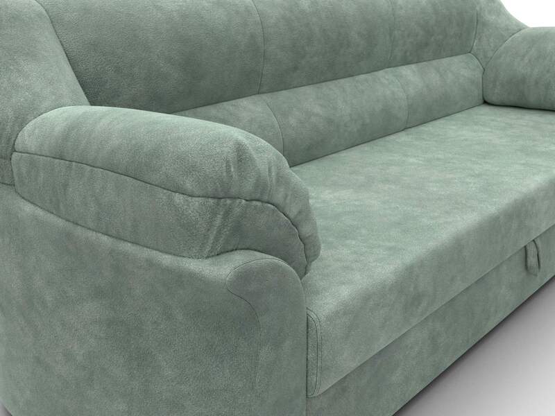 Диван прямой Карнелла, Велюр, BRUT 08 зеленый
