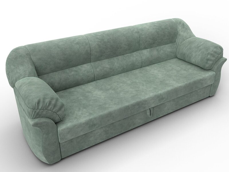 Диван прямой Карнелла, Велюр, BRUT 08 зеленый