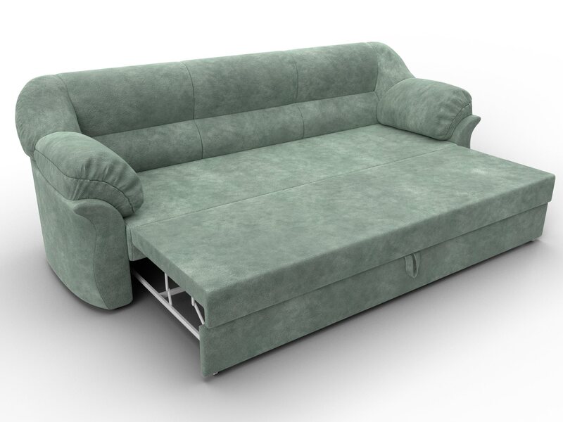 Диван прямой Карнелла, Велюр, BRUT 08 зеленый