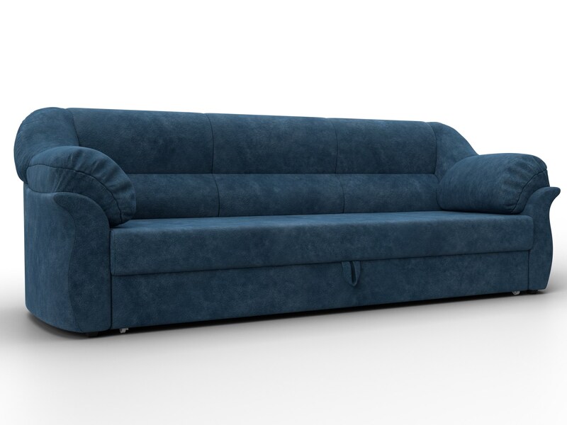 Диван прямой Карнелла, Велюр, BRUT 11 синий