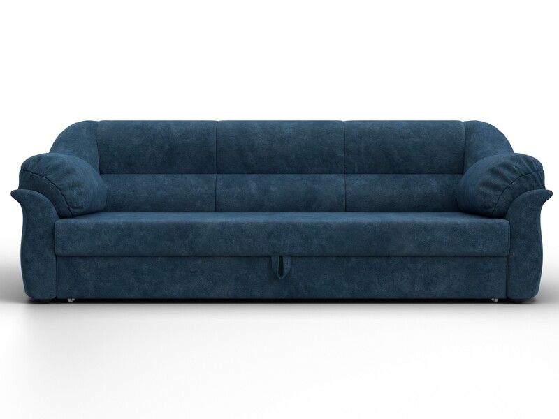 Диван прямой Карнелла, Велюр, BRUT 11 синий