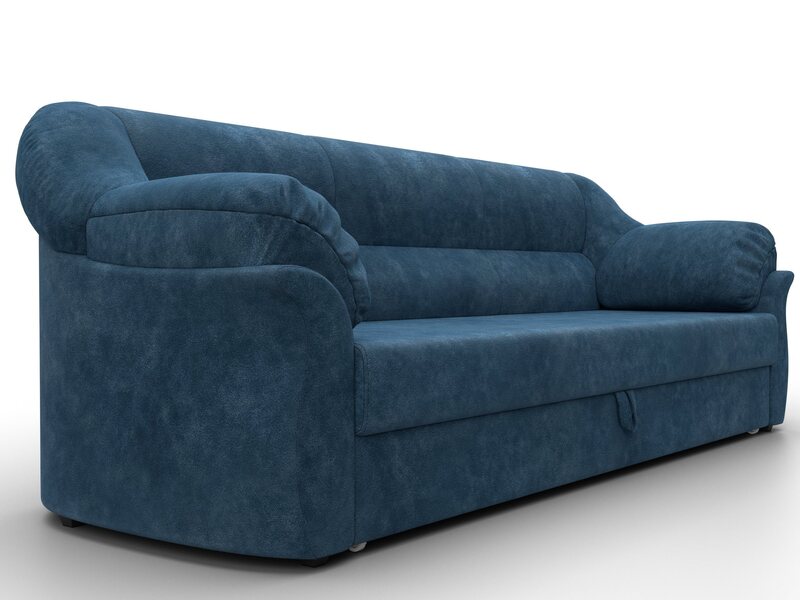 Диван прямой Карнелла, Велюр, BRUT 11 синий