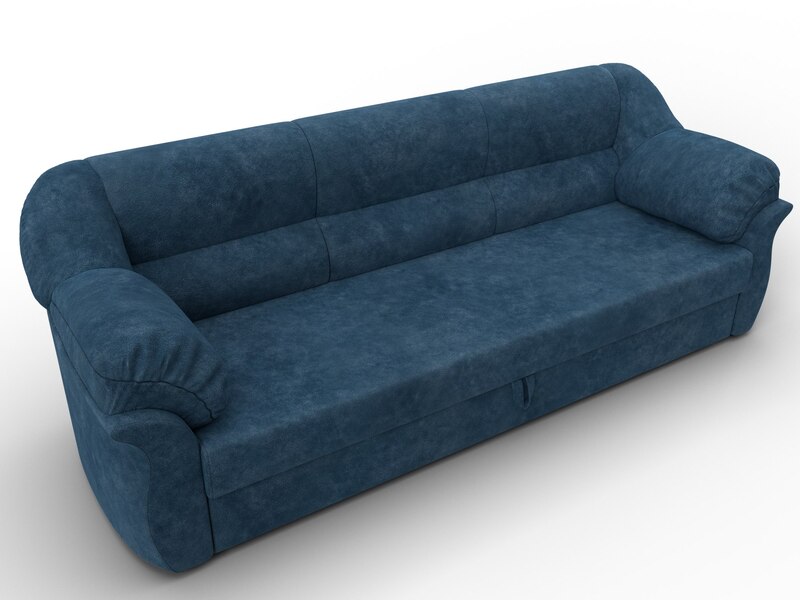 Диван прямой Карнелла, Велюр, BRUT 11 синий